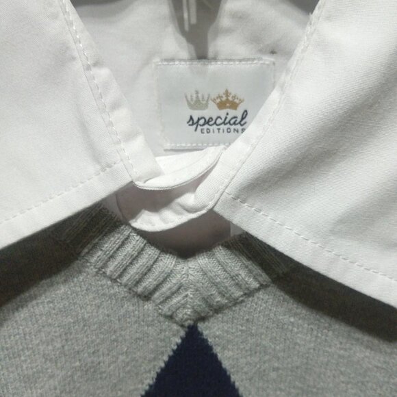 Holiday Edition 2 piece, Long Sleeved Shirt And Vest Boys size 10. NWT - Picture 4 of 10